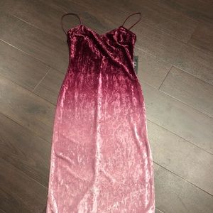 Velvet ombré dress